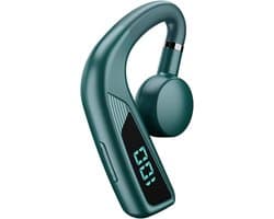 Open Ear Single Ear Bone Conduction - Bluetooth Headset met microfoon en oorhaken - Draadloze Bluetooth 5.3 Air Conduction Oordopjes voor training, hardlopen, sportschool