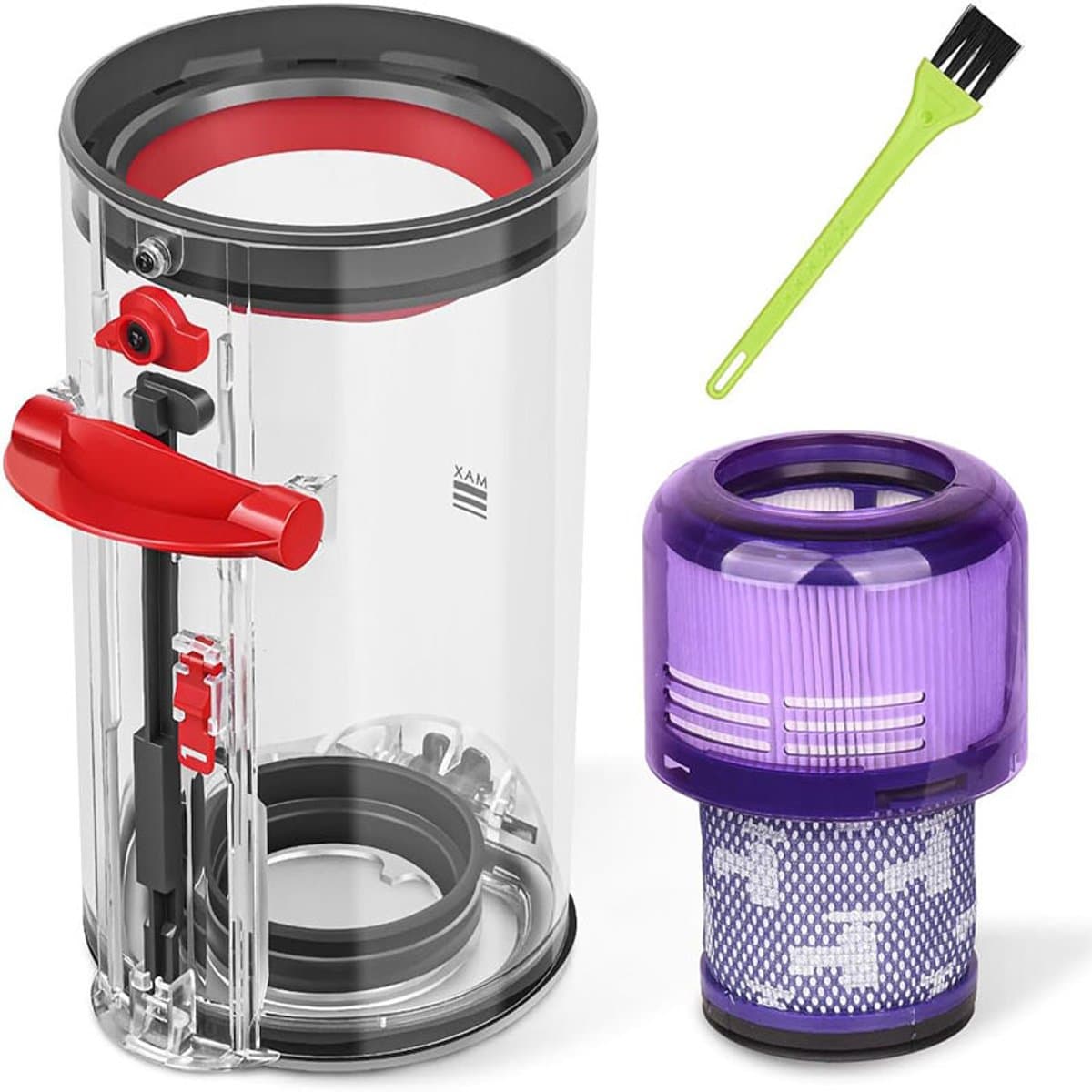 Geschikt voor dyson V11 SV14 SV15 SV22 Accessoires voor stofzuigers stofopvangbak voor het vervangen van stofopvangbak + filter + borstel -3 stuks — afbeelding 1