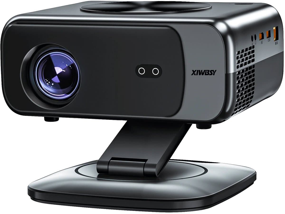 Fubzz 4K Projector - Draagbare Smart Beamer Met Android 12.0 - Wifi6 & Bluetooth 5.3 - 800ANSI Helderheid - Auto Focus - 360° Draaibare Thuisbioscoop — afbeelding 1