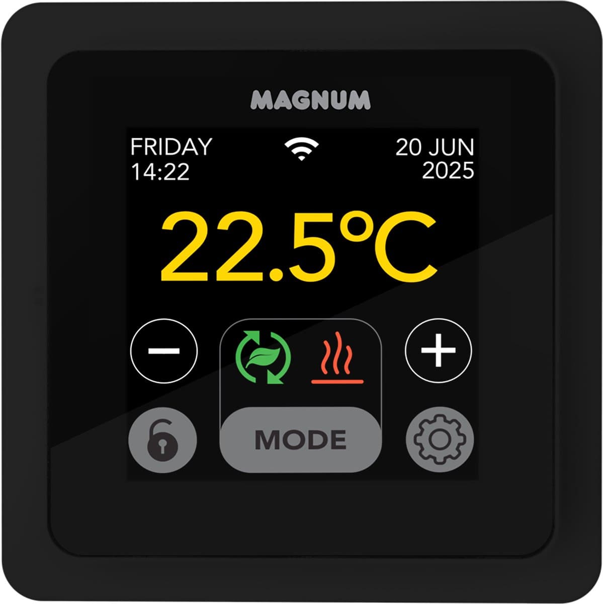 MAGNUM MRC² WiFi-klokthermostaat | RAL 9011 (Grafietzwart) — afbeelding 1