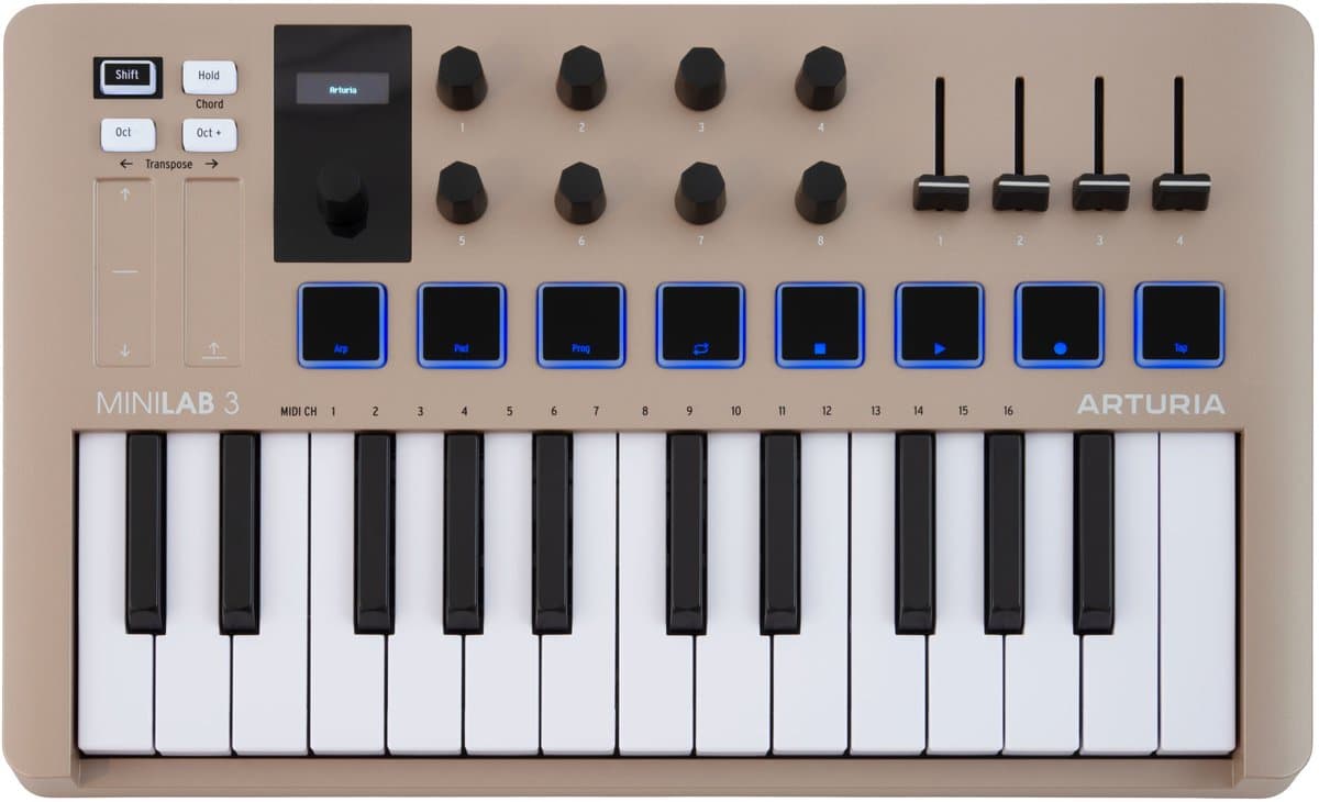 Arturia MiniLab 3 Champagne - Midi Keyboard — afbeelding 1