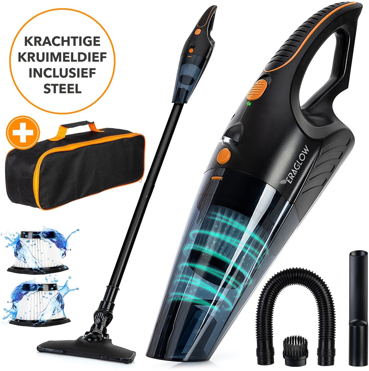 Eraglow® Kruimeldief met steel - Handstofzuiger - Kruimeldief snoerloos - Snoerloze Kruimeldief met Steel – Jouw ultieme schoonmaakpartner — afbeelding 1