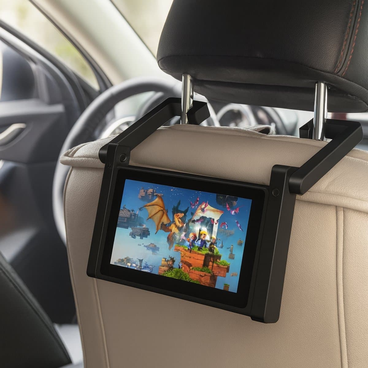 Nintendo Switch 1 Autohouder & Standaard – Verstelbare Houder voor in de Auto en Thuis – Handige Reisaccessoire — afbeelding 1