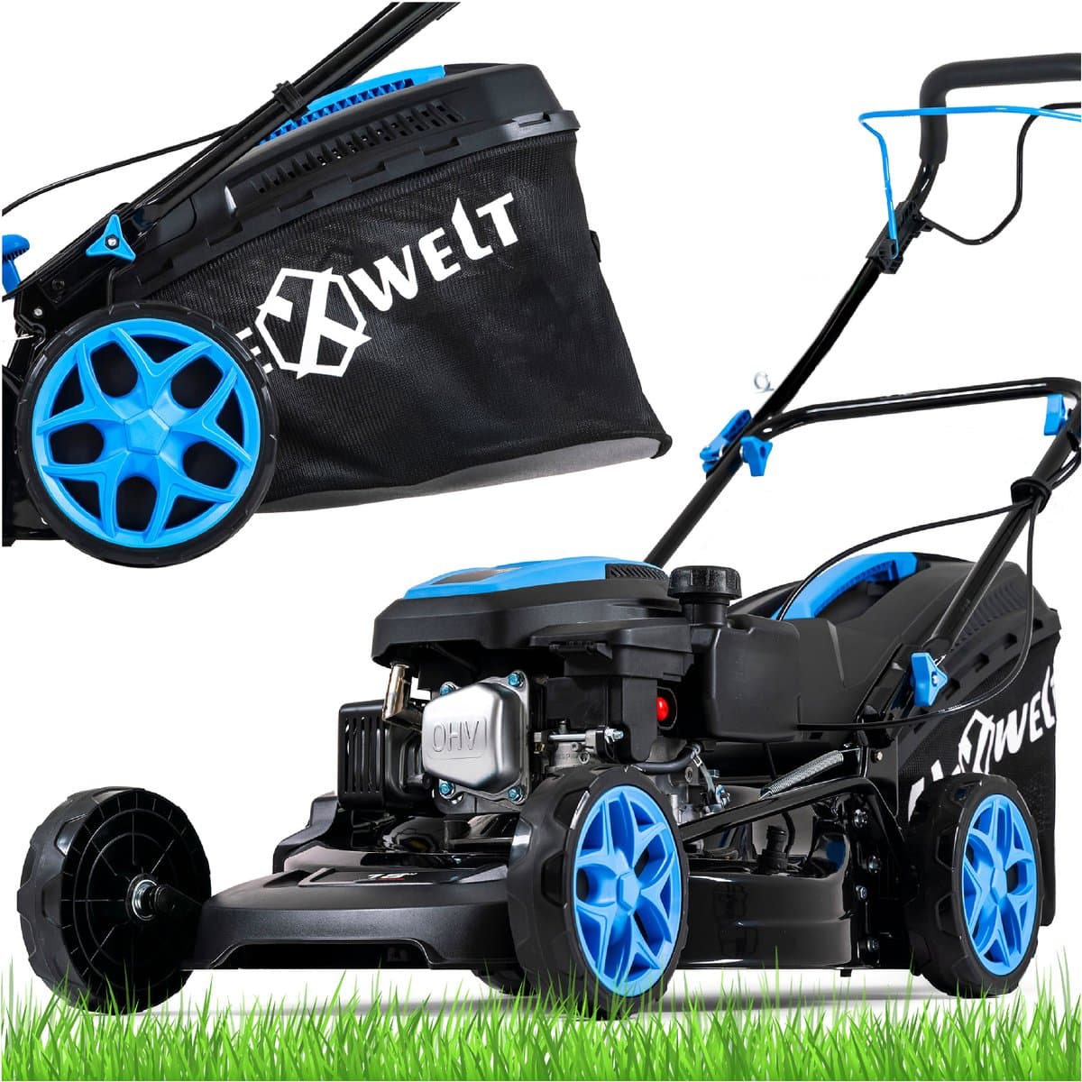 Hexwelt® HW-KS-150 Benzine Grasmaaier - Met Aandrijving - 46 cm — afbeelding 1