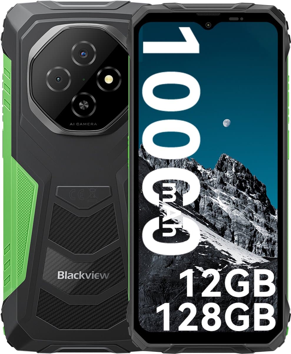 Blackview FORT 1 - Robuuste Smartphone - 12 GB RAM - 128 GB ROM - 6,56 inch - 10000 mAh - Robuuste telefoon - Android 15 - GPS - Groen — afbeelding 1