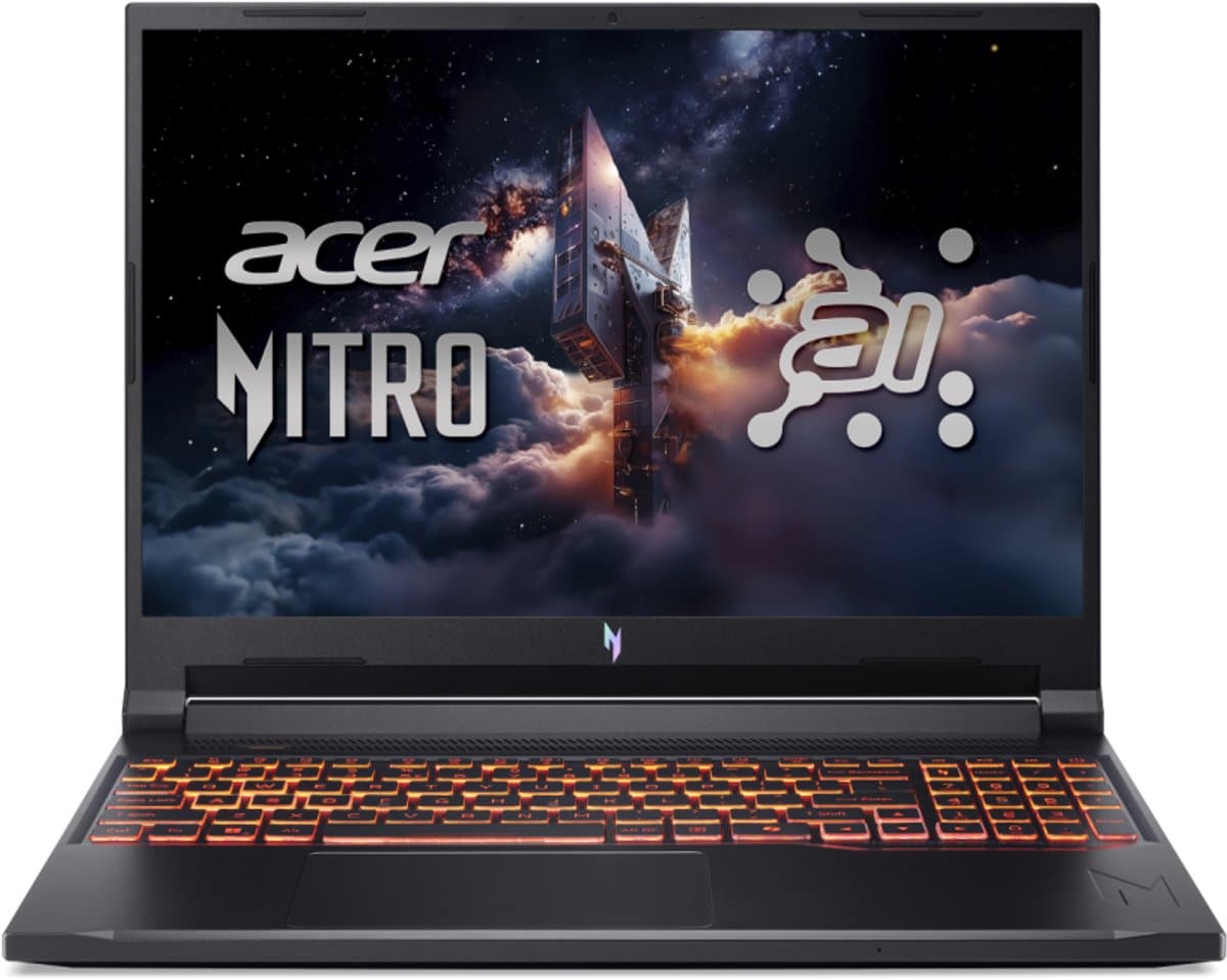 Acer Nitro V 16 AI ANV16-42-R9J1 - CoPilot+ PC - Gaming Laptop - 16 inch 180Hz - AMD Ryzen 7 - 32GB - 1TB SSD - RTX 5060 — afbeelding 1