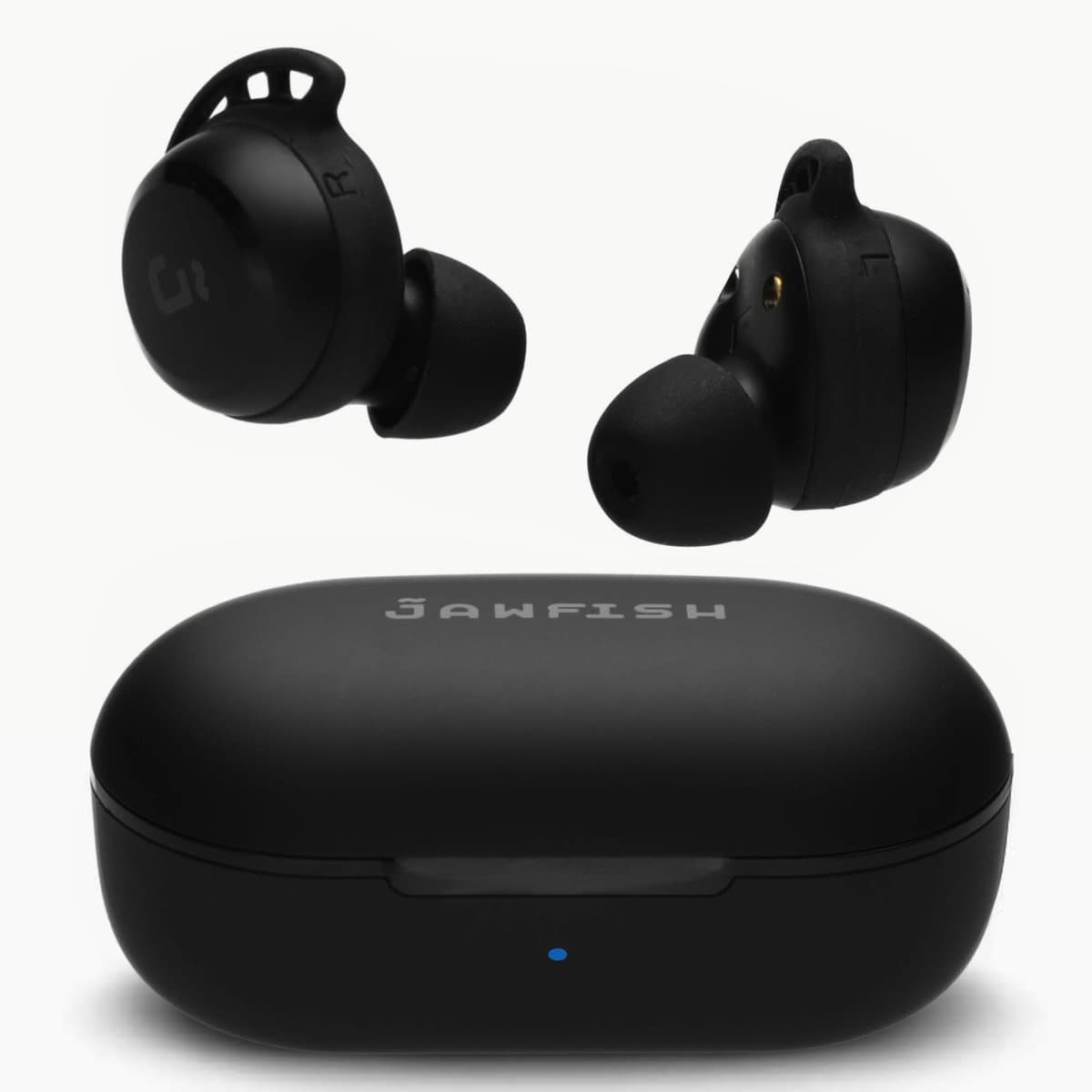 Jawfish Pro Sport TX 100% Draadloze Oordopjes – Zweet- en Regenbestendig - Super BASS - USB-C - Wingtips - Sport Oortjes Bluetooth 5.4 Wireless Earbuds - Qi Draadloos opladen - Passive Noise Cancelling - True Wireless EarBuds - 7u op 1 lading — afbeelding 1