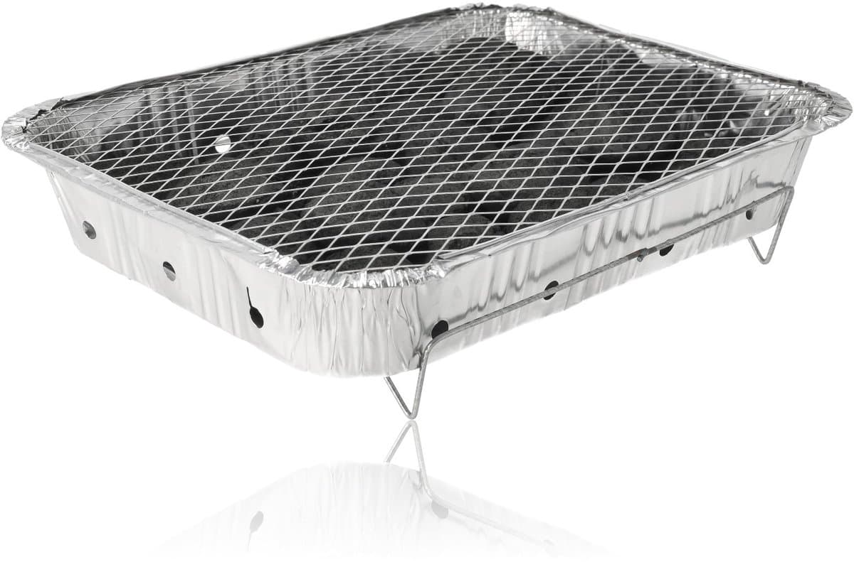Wegwerp Barbecue – Instant BBQ met Houtskool – Camping Barbecue voor Buiten, Picknick of Balkon – Inclusief Rooster – Barbecue Accessoires – BBQ Kopen — afbeelding 1