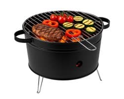 Alpina Tafelbarbecue Houtskool - 35 cm - Lichtgewicht - RVS