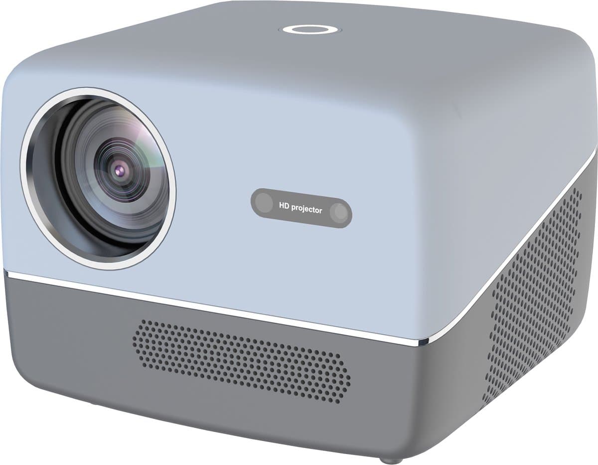 Fuegobird A6 Beamer - Smart Home Projector - Support 4K - Android TV 9.0 - Streamen met IOS & Android - Autofocus en 4D keystone - Netflix/Prime Video/Youtube - Grijs — afbeelding 1