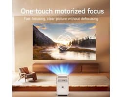 Mini Beamer - Draagbare Projector - 200 ANSI Lumen - 1280x720 Resolutie - Android 11 - WiFi Bluetooth - Voor Thuisbioscoop