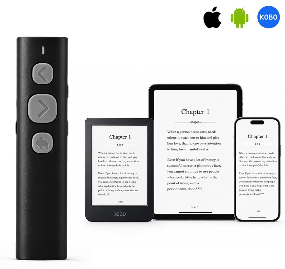 Transnect - Kobo Afstandsbediening - Page Turner - Bluetooth eReader Accessoiress — afbeelding 1