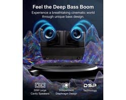 Beamer - Projector - Mini Projector - Full HD 1080P - 5G WiFi LED - 4K Video - 30W Speaker – Home Theater Bluetooth Projector