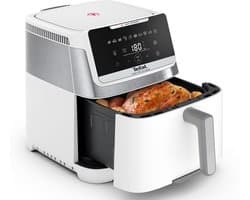 Airfryer 7 liter 1800W stille heteluchtfriteuse met 10 automatische programma's temperatuurregeling en krokante technologie w
