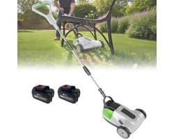 Accugrasmaaier - Draadloze grastrimmer - Voor gazononderhoud - Automatische uitschakeling - Maaibreedte van 21 cm - Grijs