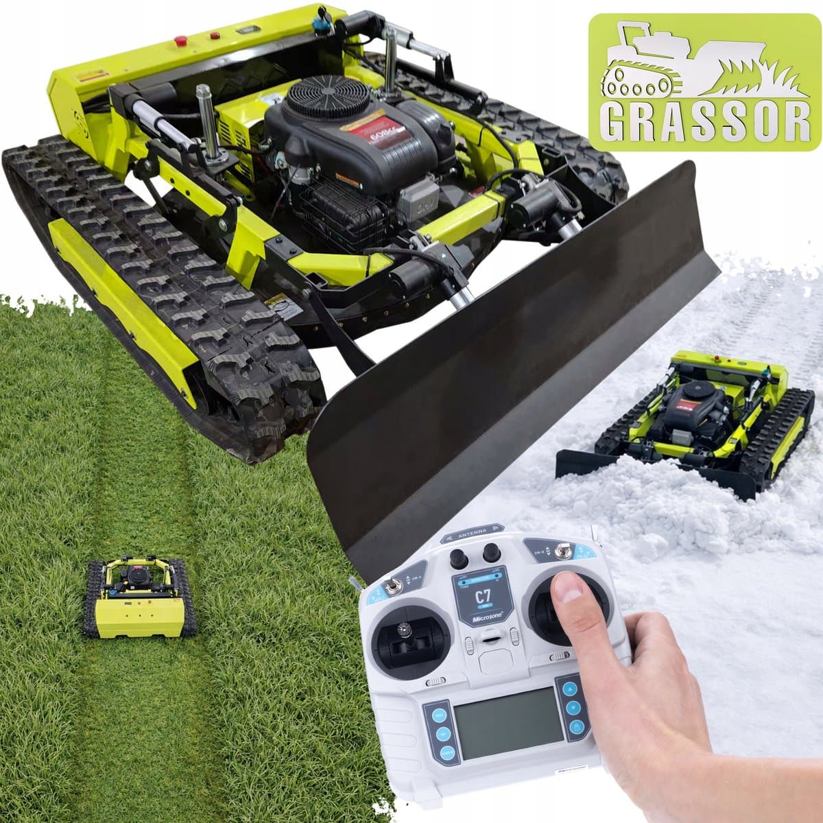Grassor MultiForce 800GT-G23P Climb - Robotmaaier Rupsbanden - 23HP Loncin 608cc, 800mm, Hybride — afbeelding 1