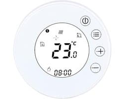 Slimme Thermostaat - Temperatuurregelaar - Verwarming Regelen - App Bediening - 8.6 x 8.6 cm - Wit