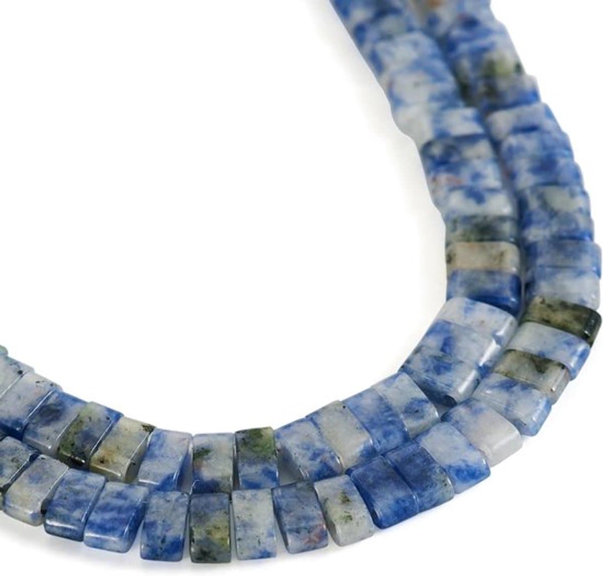 Blauwe Jaspis Ovale 2-Hole Multi Strand Links - Set van 148 stuks voor Sieraden Maken — afbeelding 1