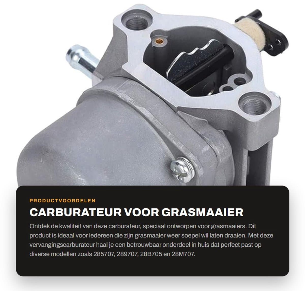 Dailygoods- Carburateur Hoogwaardig Vervangingsonderdeel - Carburateur 698945 - Carburateur 289707 - Carburateur 285707 - Carburateur 28B705 - Inclusief Pakking - Motoronderdeel — afbeelding 1