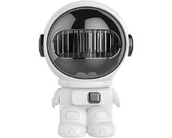 Bladloze Bureaublower - Persoonlijke Ventilator - Bureau Verkoeling - Astronaut Vorm - 10x115x10 cm - Wit