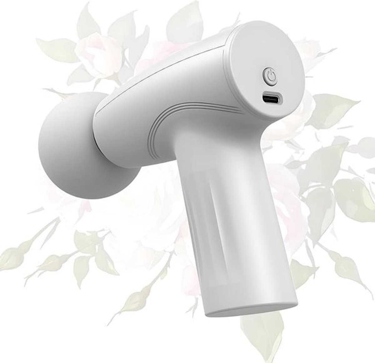 Mini-massagepistool - Draagbare spiertherapie, diepe weefselpercussiemassage voor atleten, pijnverlichting en herstel, stille technologie, 6 opzetstukken, voor mannen en vrouwen, wit — afbeelding 1