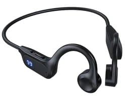 Bluetooth 6.0-hoofdtelefoon met beengeleiding, open ontwerp, zweet- en waterbestendig, stereogeluid in hoge definitie, batterijduur van 10 uur, lichtgewicht en draagbaar.