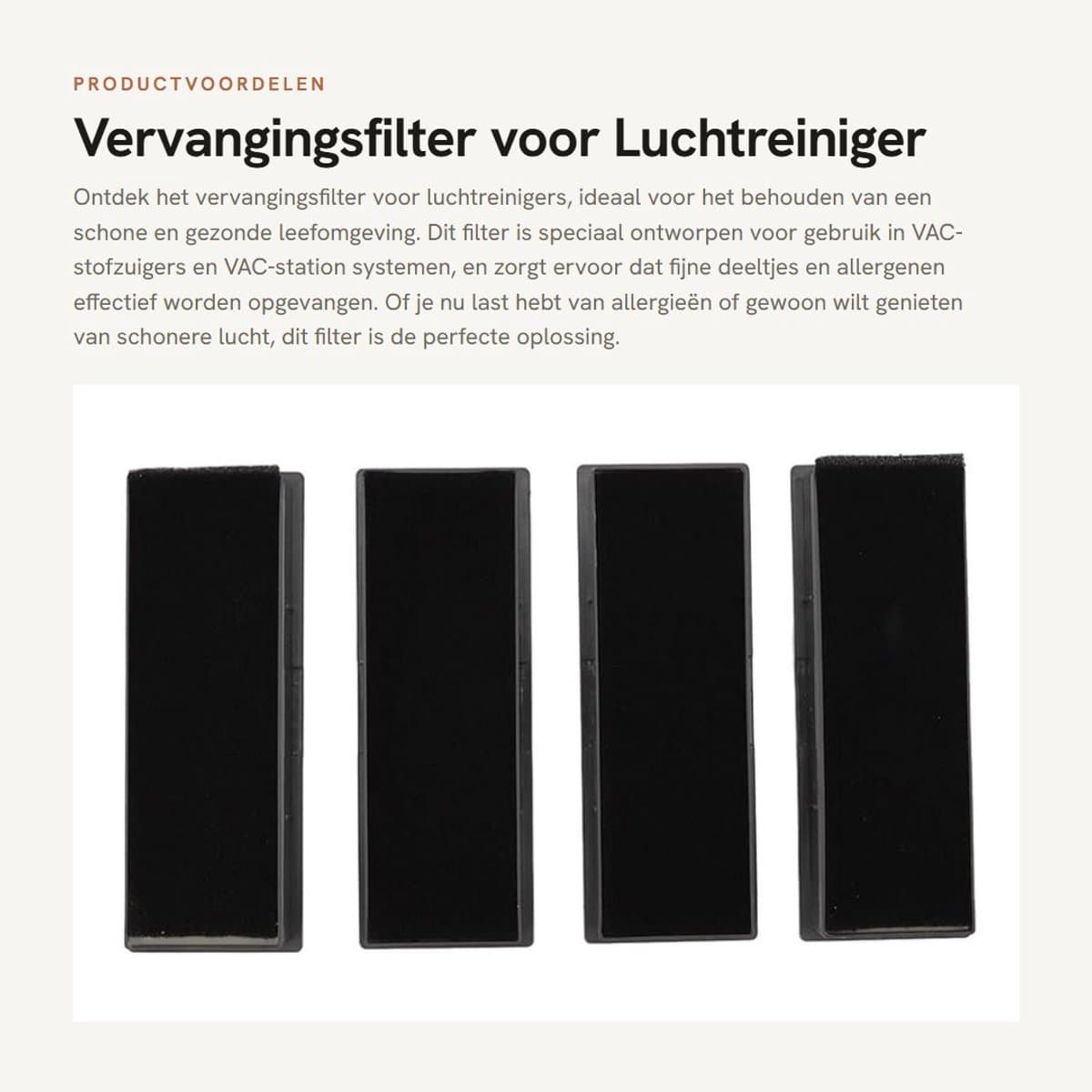Dailygoods- Vervangingsfilter Stofzuiger - Stofzuigerfilter VAC - Filtervervanging - Allergieën Verminderen - Eenvoudig te Installeren - Geschikt voor VAC Station — afbeelding 1