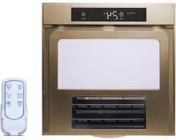 Geïntegreerde Plafondventilator - Ventilatie Verlichting Combo - Frisse Lucht Creëren - 3-in-1 Combinatie - 30x30x14cm - Goud
