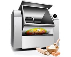 Professionele Deegmixer - Keukenmachine Kneedmachine - Bakken en Deeg Maken - Roestvrij Staal Voedselkwaliteit - 3 kg - Zilver