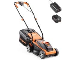 Accu Grasmaaier – Elektrische Grasmaaier – Draadloze Grasmaaier – Batterij Grasmaaier – 24V Grasmaaier – 32 cm Maaibreedte – 5-Standen Maaihoogte – Compact Inklapbaar Design