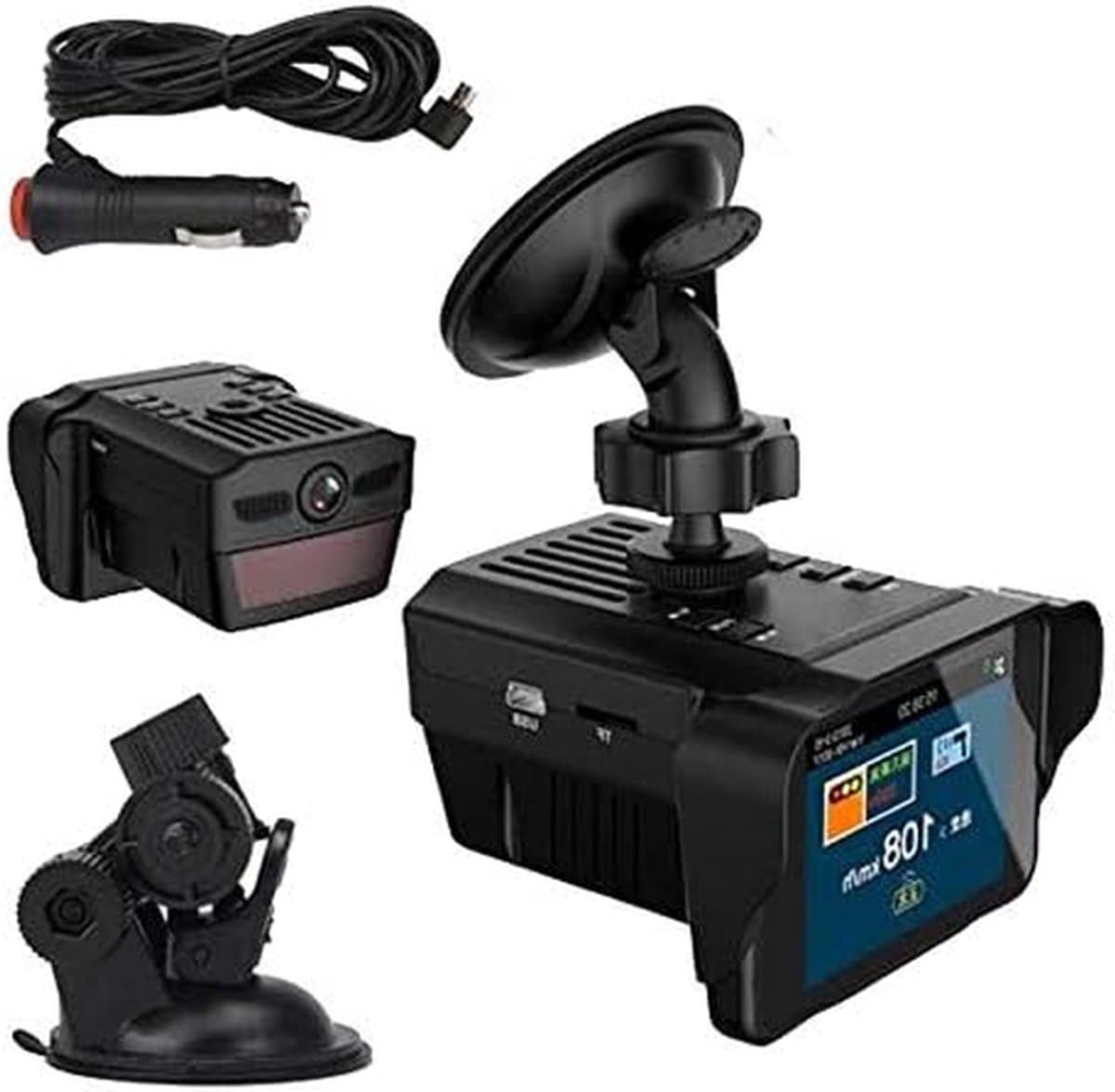 Auto DVR Camera - Dash Cam Recorder - Veilig Rijden - Ingebouwde Radardetector - Niet gespecificeerd - Zwart — afbeelding 1