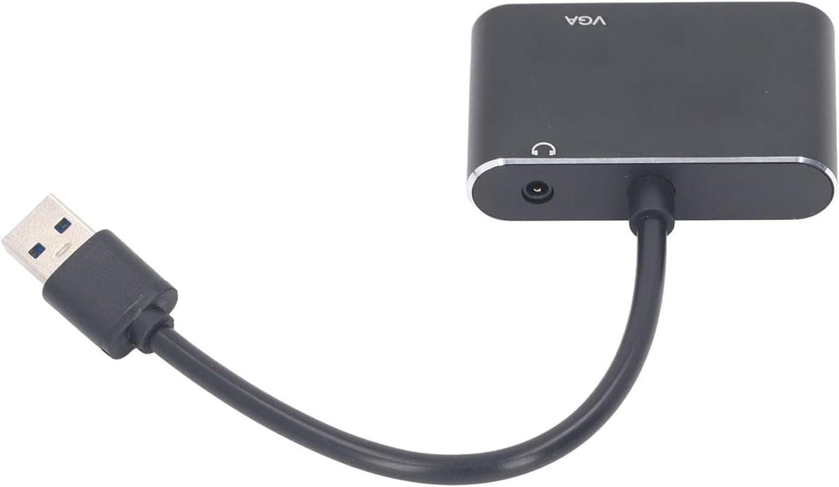 USB naar HD Adapter - Video Converter - Extra Scherm Aansluiten - Dubbele Interface - Compact Design - Zilver — afbeelding 1