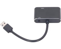USB naar HD Adapter - Video Converter - Extra Scherm Aansluiten - Dubbele Interface - Compact Design - Zilver