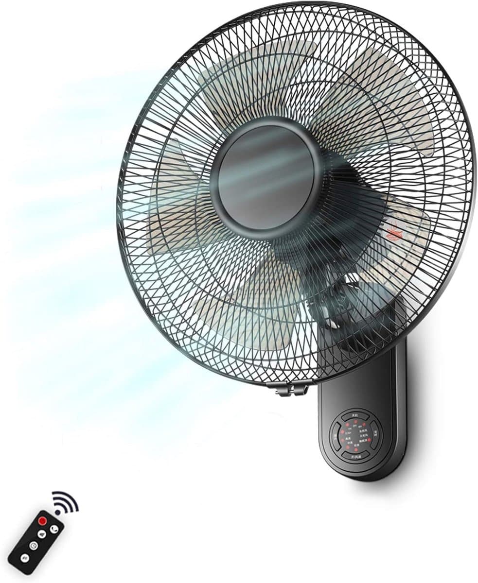 Wandventilator - Muurventilator Elektrische Ventilator - Ruimte Koelen - Afstandsbediening - 18 Inch - Goud — afbeelding 1