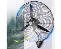 Industriële Wandventilator - Hoge Snelheid Ventilator - Ruimte Koelen - 120 Graden Zwenkfunctie - 55 cm - Grijs