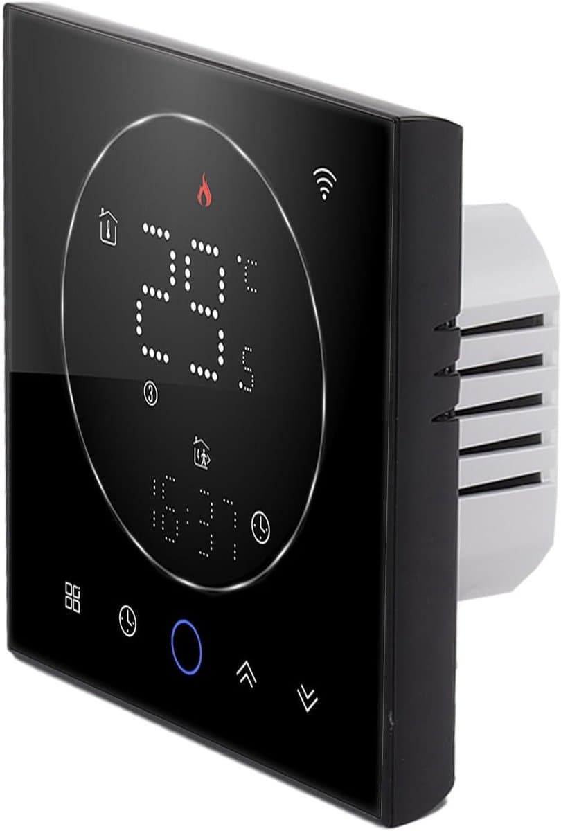 Slimme Thermostaat - Verwarming Regelaar - Energie Besparen - Wekelijkse Programmering - AC95~240V - Zwart — afbeelding 1