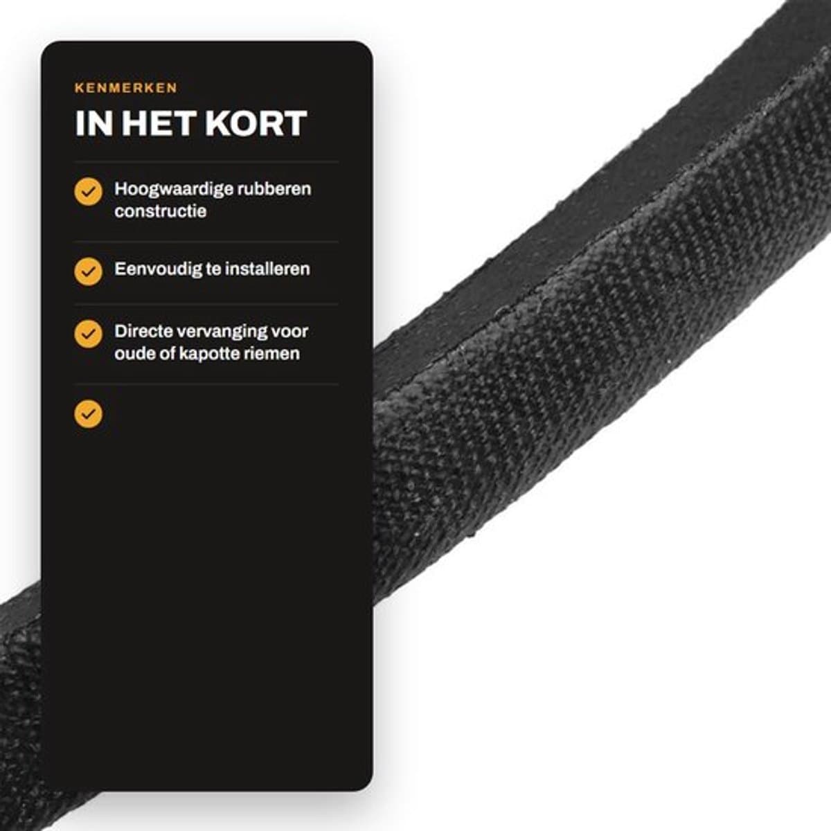 Grasmaaierdekriem Gemodificeerd - Hoogwaardig Rubber — afbeelding 1