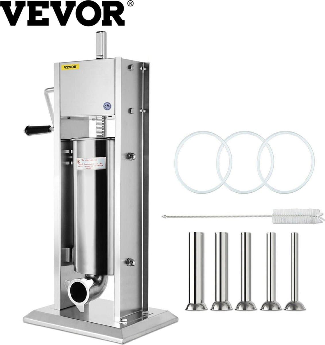 Vevor Worstenvuller 5 Liter - Worstmachine - Worstmaker - Worst Maken - RVS — afbeelding 1