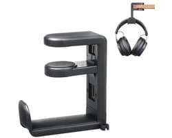 Hoofdtelefoonstandaard - 360° Draaibaar en Hoogte Verstelbaar - Universeel Compatibele Gaming Koptelefoonhouder met Kabelclip voor Bureau