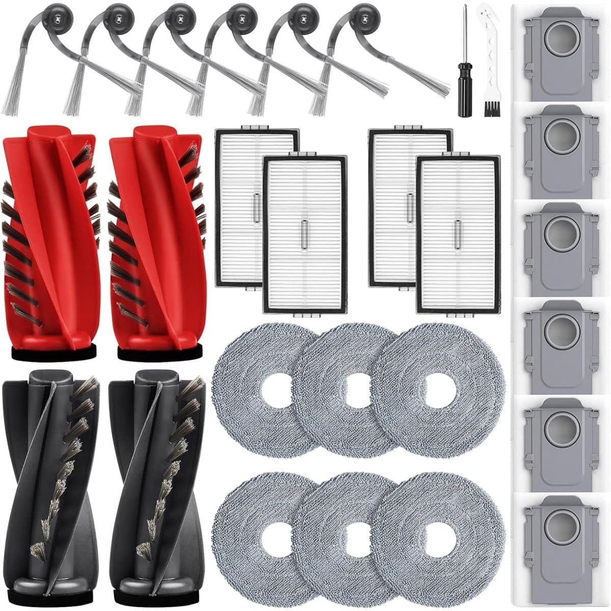 Accessoires geschikt voor robotstofzuigers - Set van 28 stuks - Geschikt voor Roborock Saros 10R/Qrevo CurvX/Qrevo Curv 2 Pro — afbeelding 1