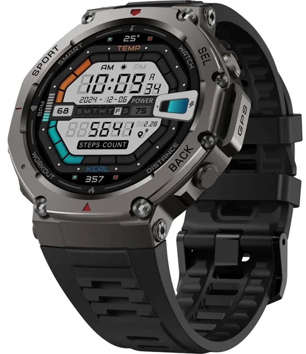 DrPhone CoreX Pro Tactical – Militair GPS Smartwatch – AMOLED – GPS GNSS – 10ATM Waterdicht – Bluetooth Bellen – Horloge Heren - NL Versie — afbeelding 1