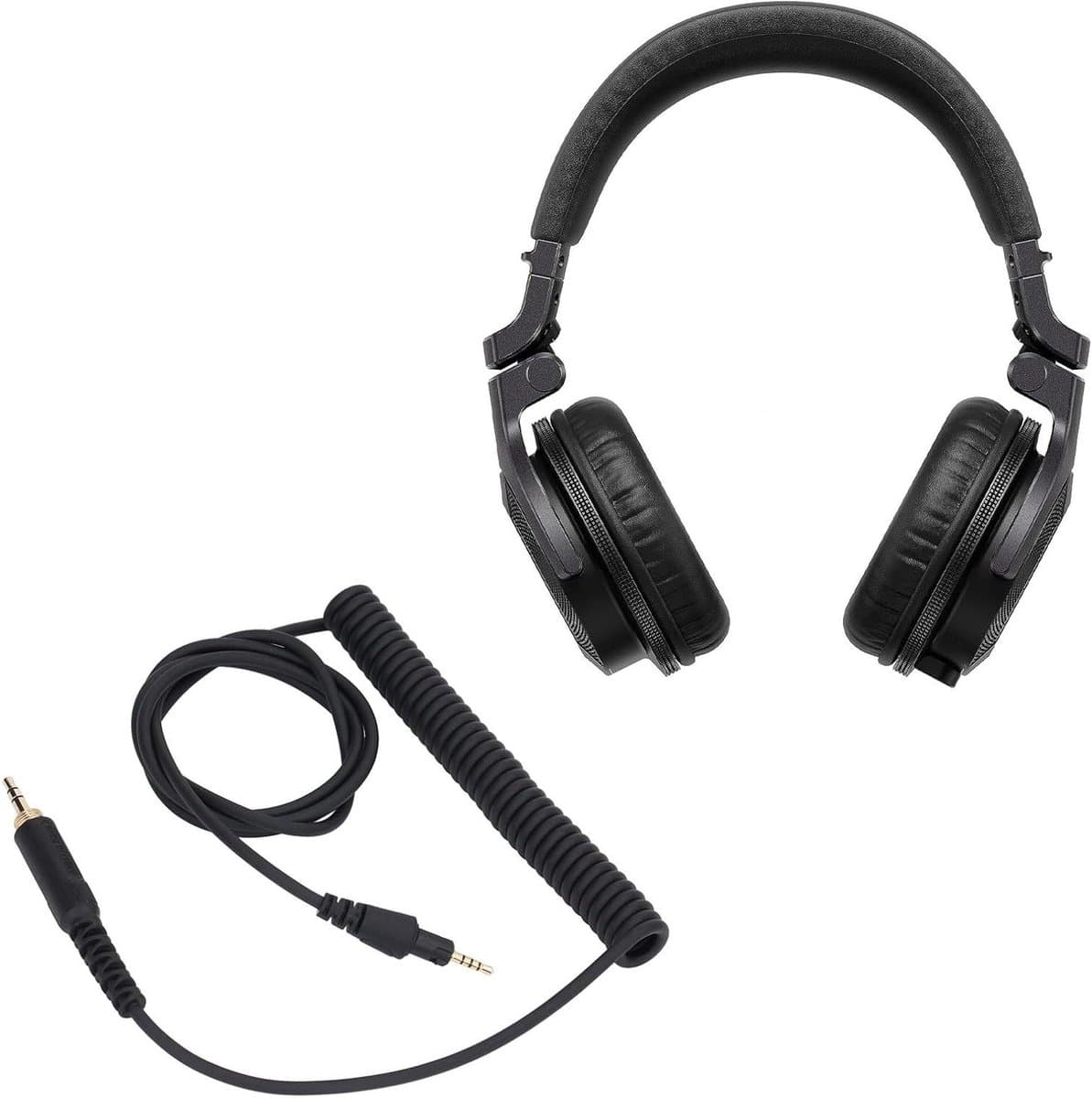 Uitschuifbare audio kabel met 3,5 mm en 6,3 mm plug voor DJ hoofdtelefoon - Kwaliteitsvolle vervangende kabel geschikt voor Pioneer HDJ-CUE1, HDJ-CUE1BT, HDJ-X5, HDJ-X7, HDJ-S7 - Lange en stevige audio verbinding. — afbeelding 1