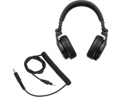 Uitschuifbare audio kabel met 3,5 mm en 6,3 mm plug voor DJ hoofdtelefoon - Kwaliteitsvolle vervangende kabel geschikt voor Pioneer HDJ-CUE1, HDJ-CUE1BT, HDJ-X5, HDJ-X7, HDJ-S7 - Lange en stevige audio verbinding.