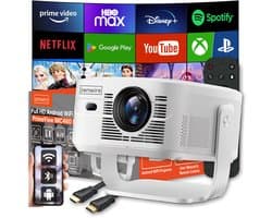 Zenwire Primeview IMC460 Beamer - Projector Full HD 1080p met 4K 8K Support - Android 14 - 950 ANSI Lumen - WiFi 6 - Bluetooth 5.4 - Autofocus - 2GB RAM / 16GB ROM