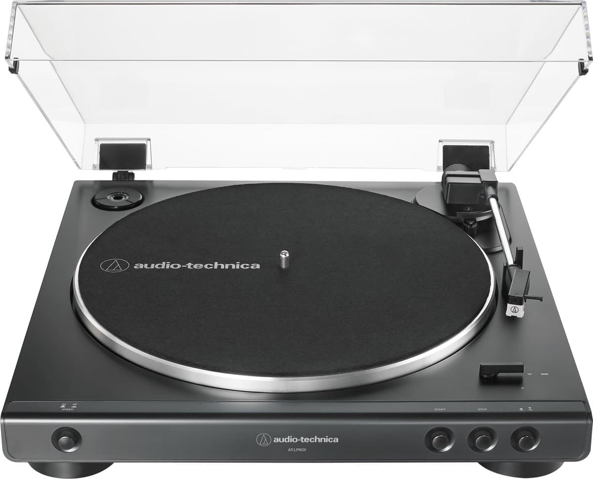 Audio-Technica AT-LP60X Draaitafel met riemaandrijving Zwart — afbeelding 1