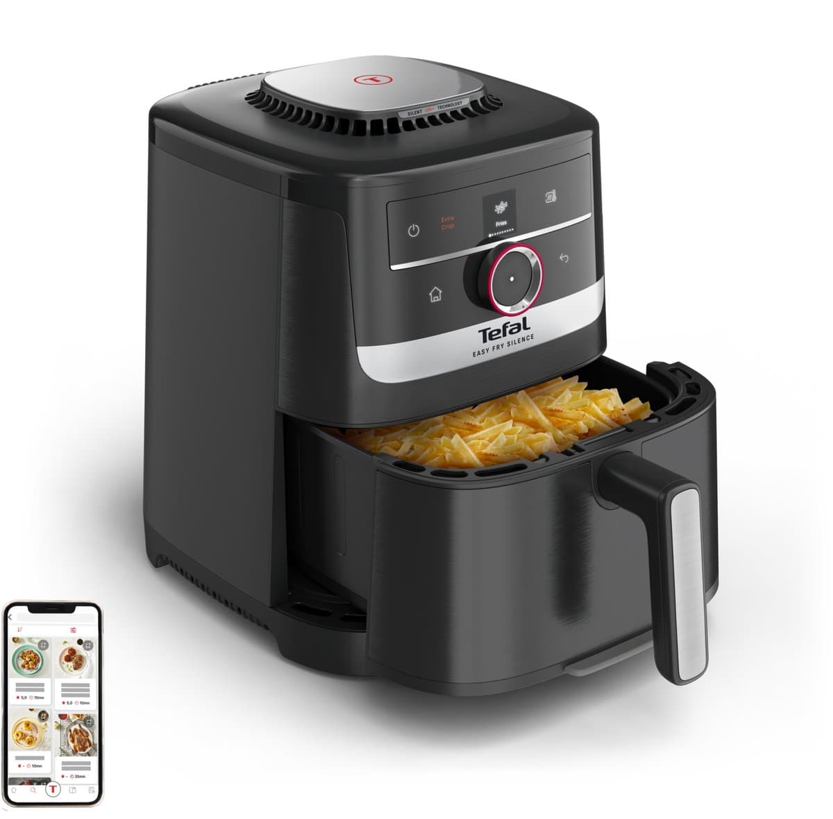 Tefal Easy Fry Smart & Silence EY5728 - Stille Airfryer XXL - 5L - 1670W - Voor 6 Personen — afbeelding 1