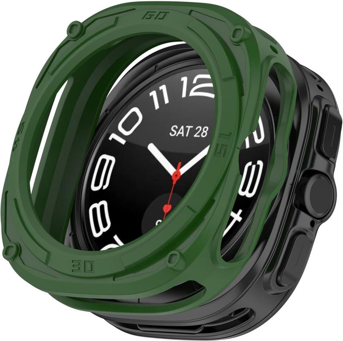 Hoesje Geschikt voor de Samsung Galaxy Watch Ultra 47 MM - TPU Bumper Case - Groen — afbeelding 1