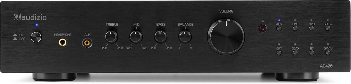 Stereo versterker - Audizio AD420B - 4-kanaals hifi versterker met Bluetooth - Subwoofer aansluiting — afbeelding 1