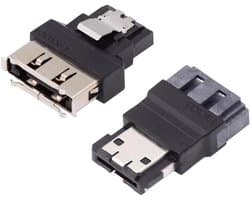 SATA ESATA Adapter - Converter Extender - Externe Opslag Uitbreiden - Met Gesp - 2 Stuks - Zwart