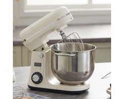 Keukenmachine - Mixer Keuken - Bakken en Koken - 6L Kom Stille Motor - 800W - Gebroken Wit